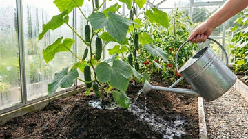 Vanning av agurkplanter - Blomea.no