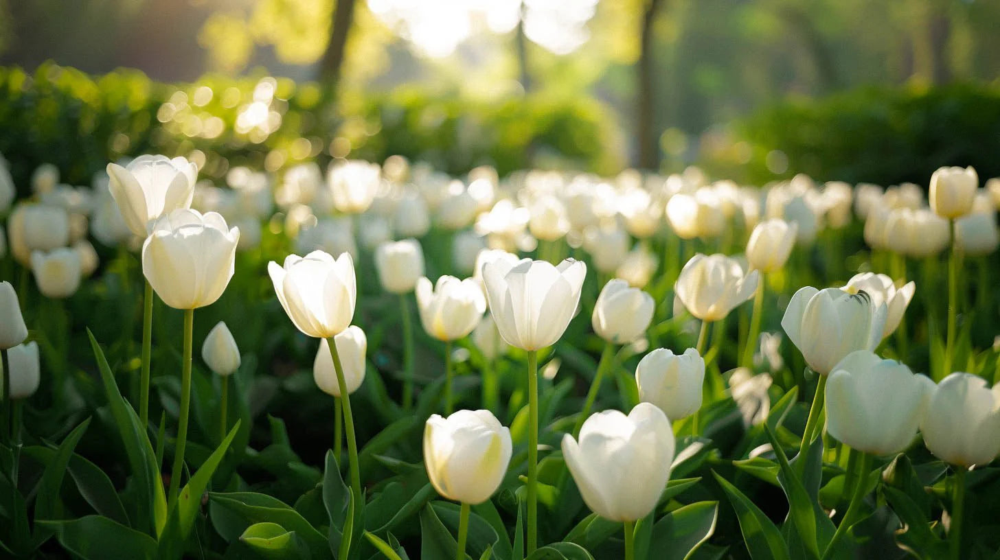 Hvite tulipaner