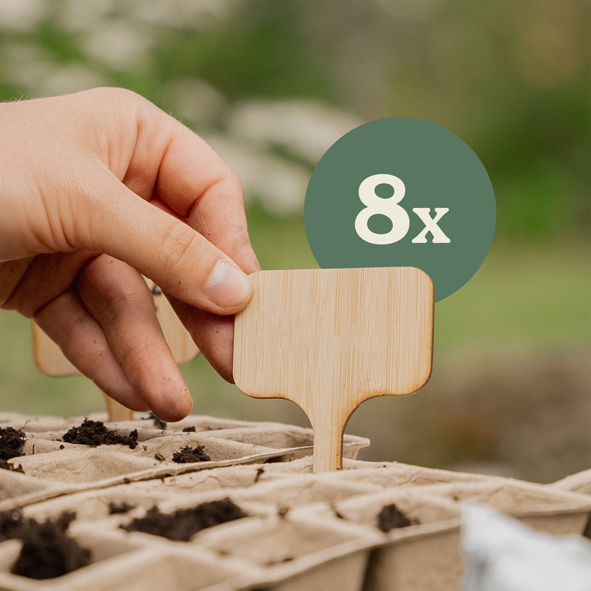 8 stk. bambus planteetiketter