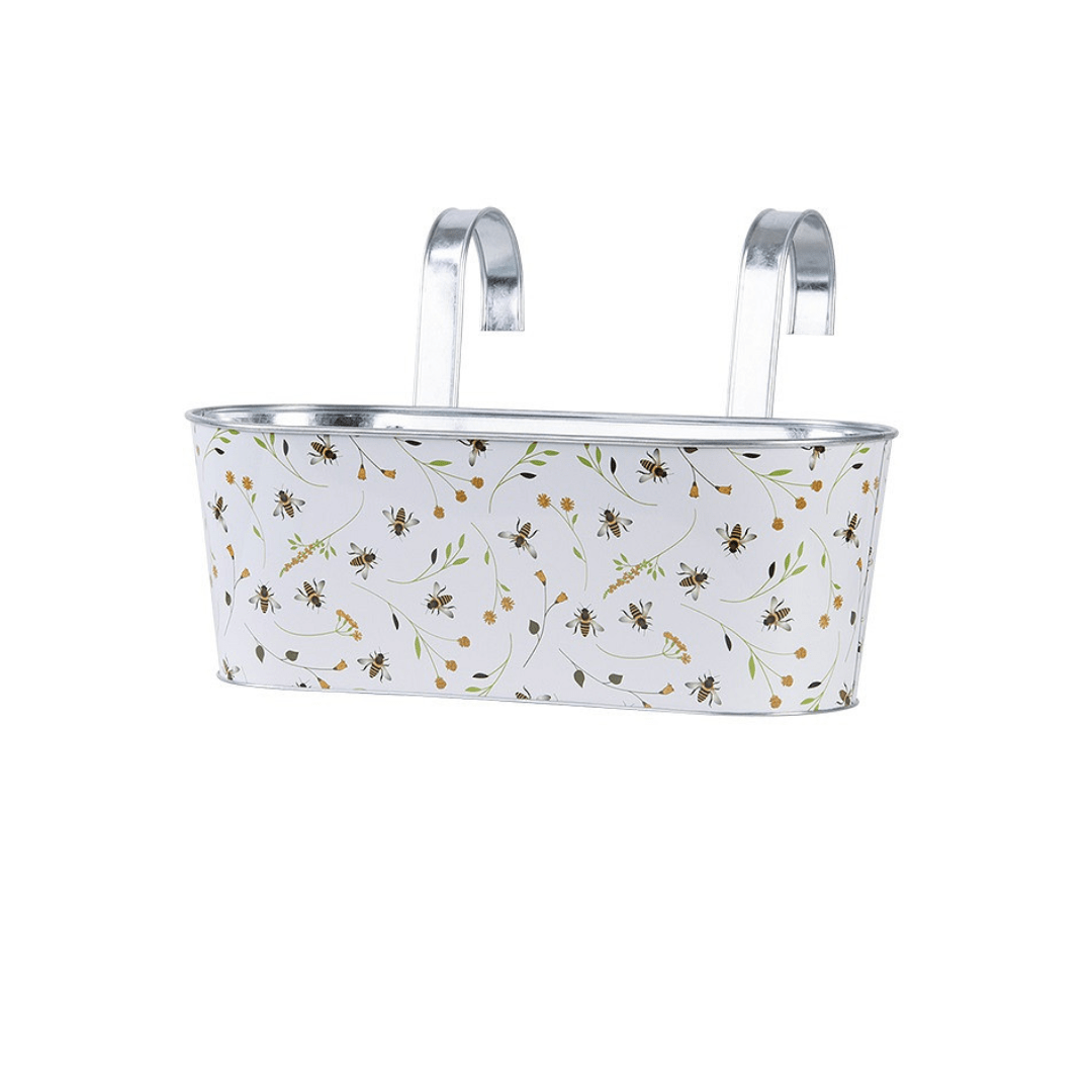 Balkongkasse med bimønster, L: 28,9 cm B: 39,3 cm H: 26,2 cm