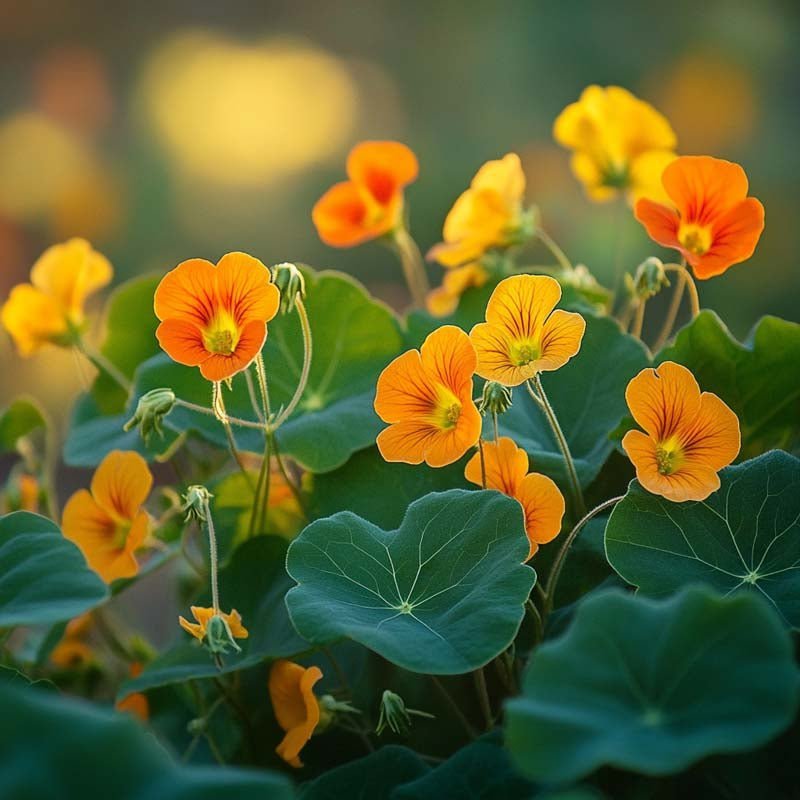 Blomkarse frø 'Garden Nasturtium, non - trailing' - 8 Økologiske Frø