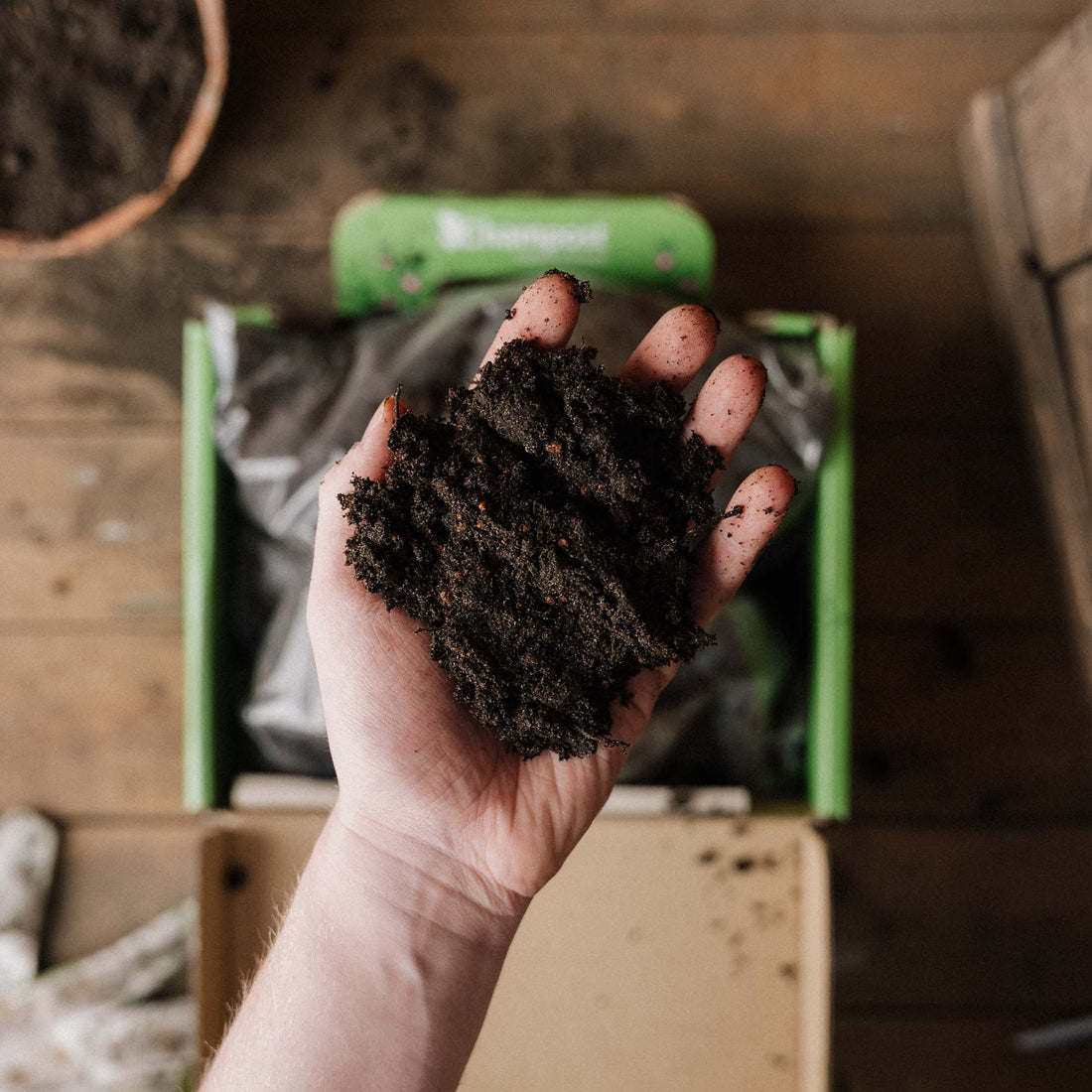 Champost pottejord i koffert, 4L