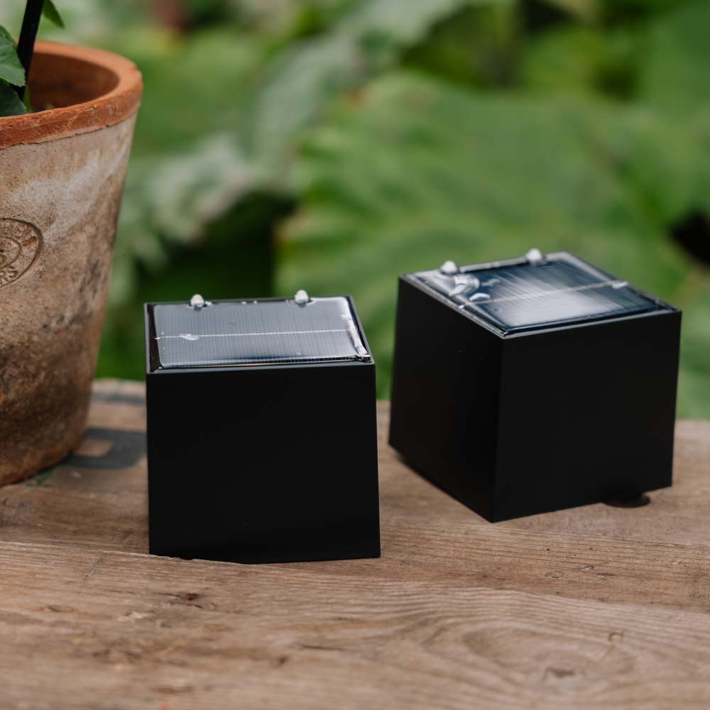 Cube opp og ned solcellelampe, 2 pakning