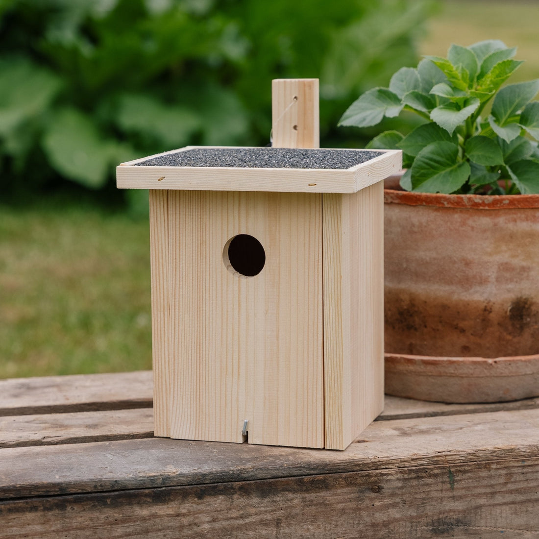 Fuglehus, natur, L: 19 cm B: 19 cm H: 22 cm