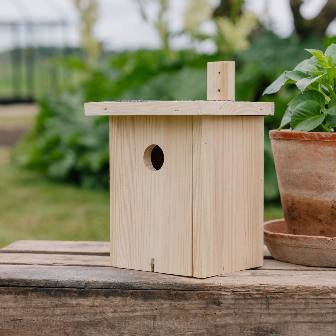 Fuglehus, natur, L: 19 cm B: 19 cm H: 22 cm