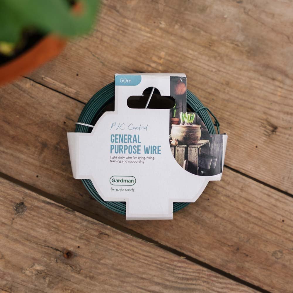 Gardman PVC belagt ståltråd, 50 m
