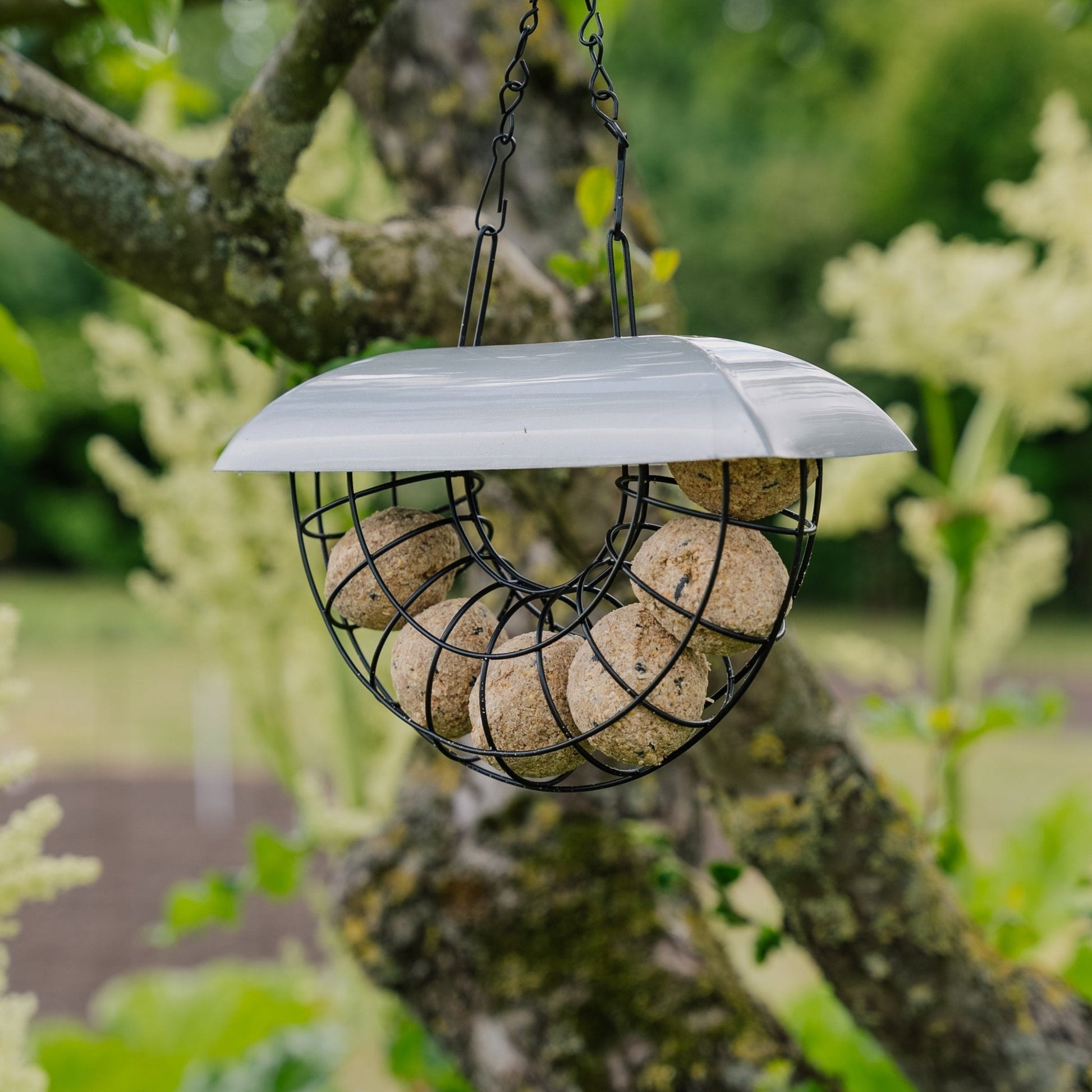 Halvmåne meiseboldeautomat, inkl. 6 meiseboller
