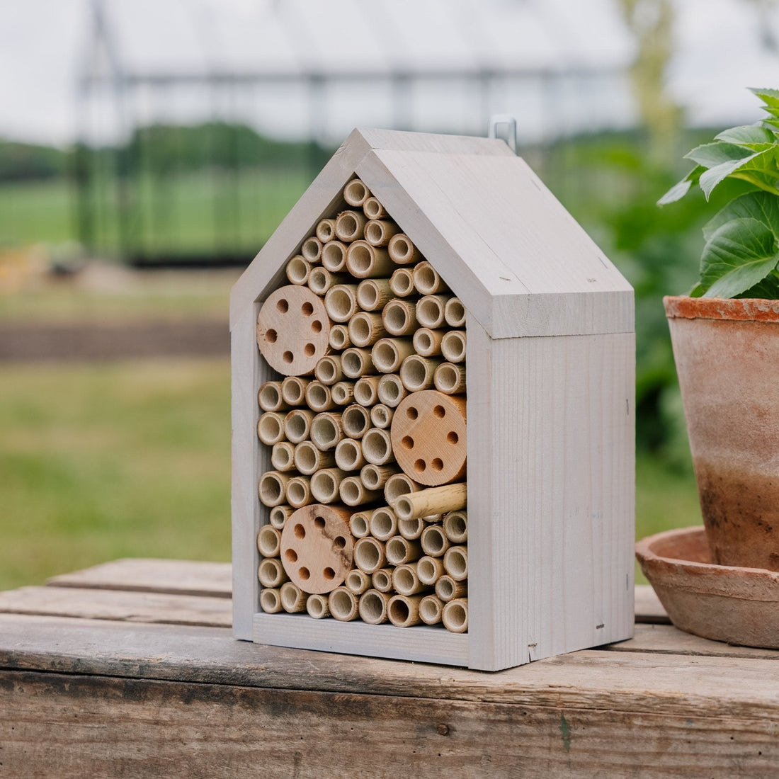 Insekthotell, Furu, L: 14 cm B: 17 cm H: 28 cm