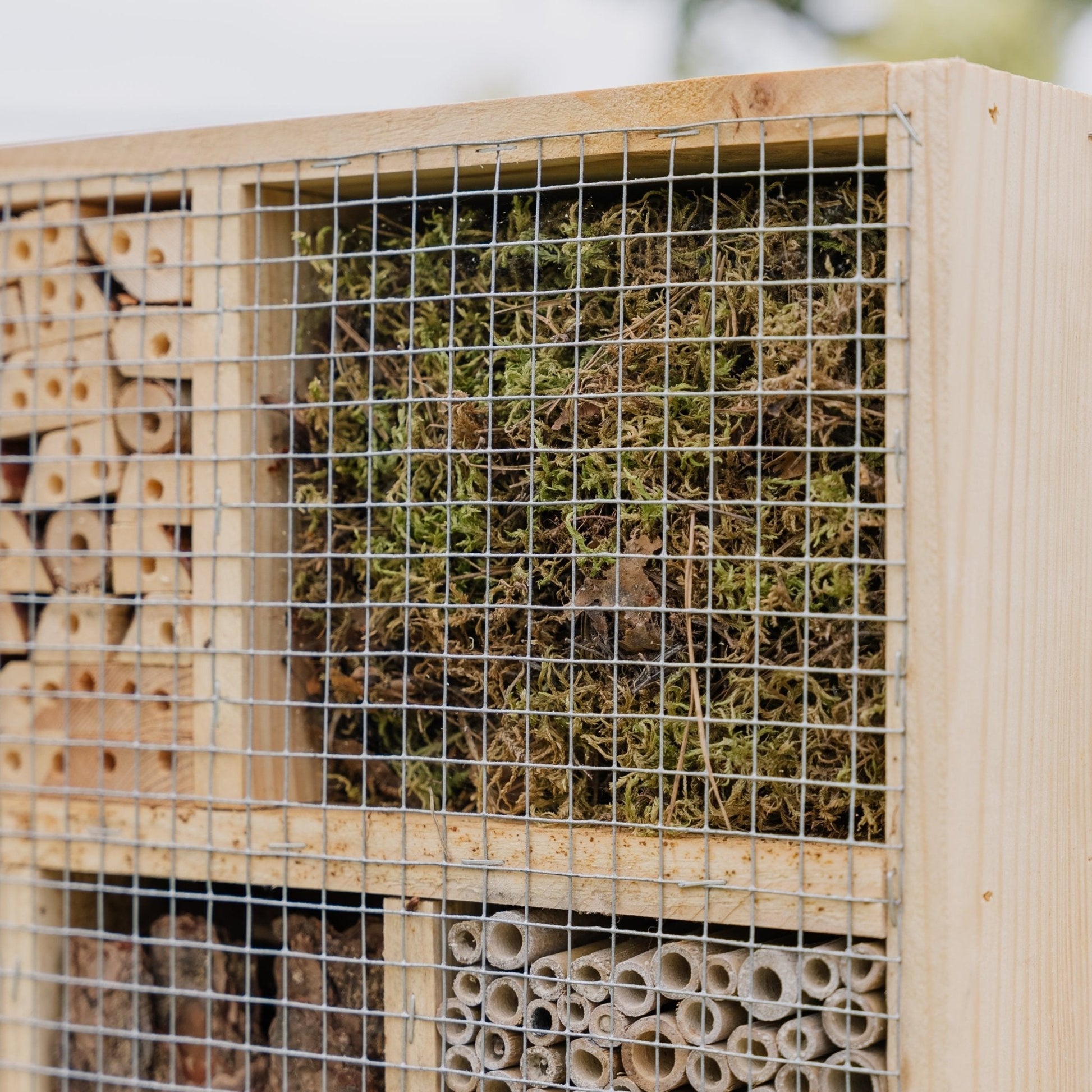 Insekthotell, natur, L: 12 cm B: 38 cm H: 43 cm