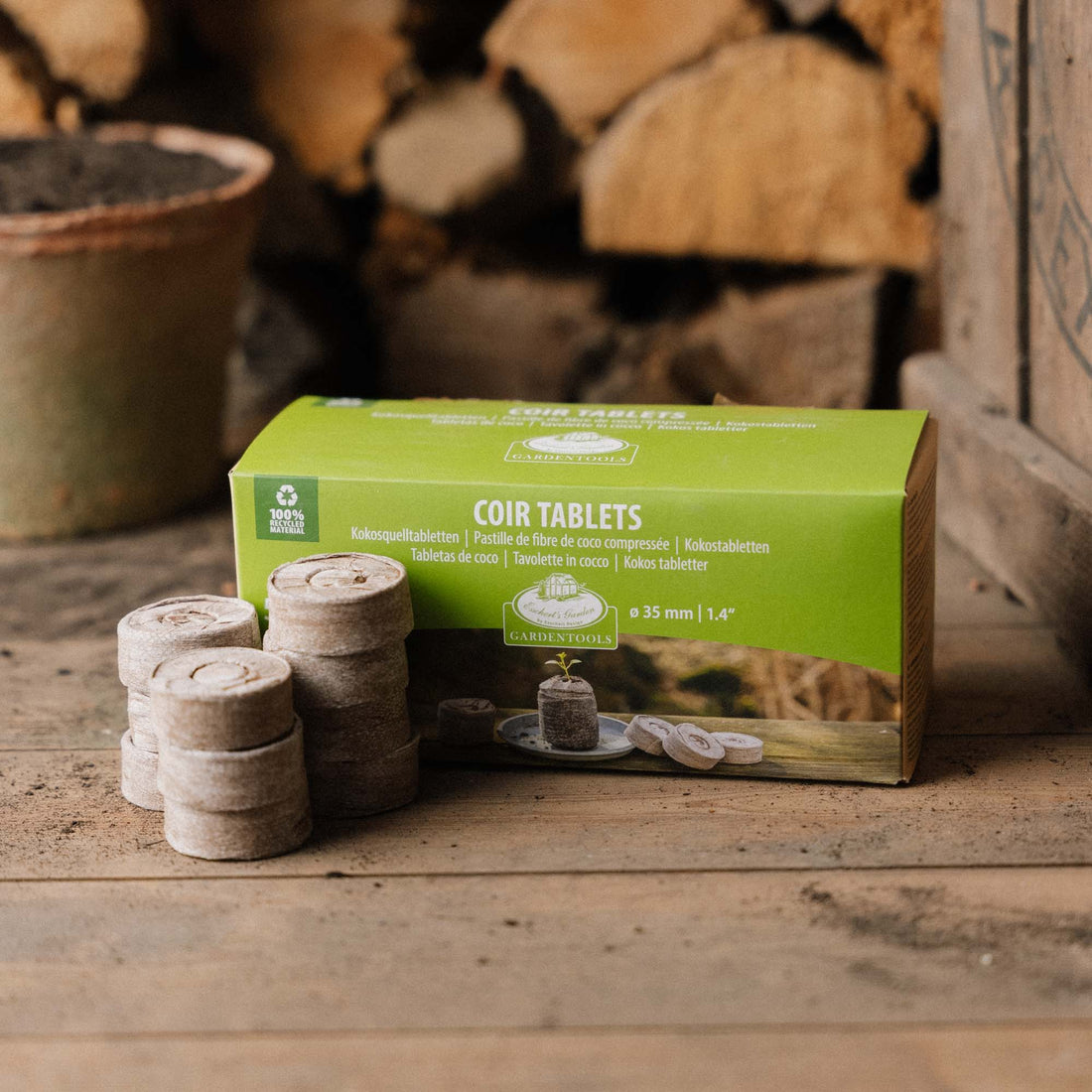 Kokosbriketter 35 mm – 50 stk