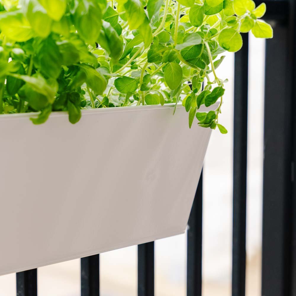 Rektangulær balkongkasse, L: 40 cm B: 16 cm H: 16 cm