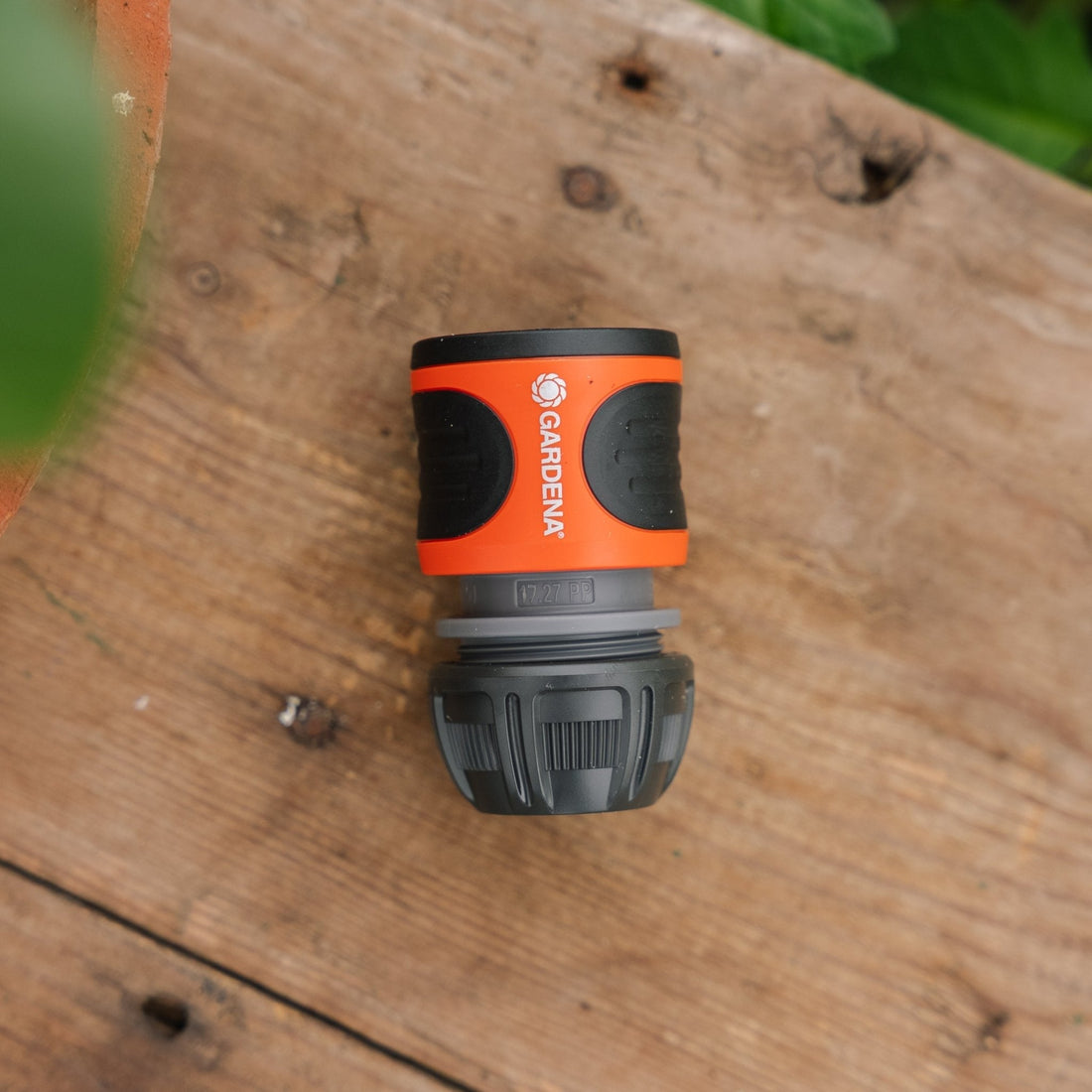 Slangekobling m. vannstopp 1/2