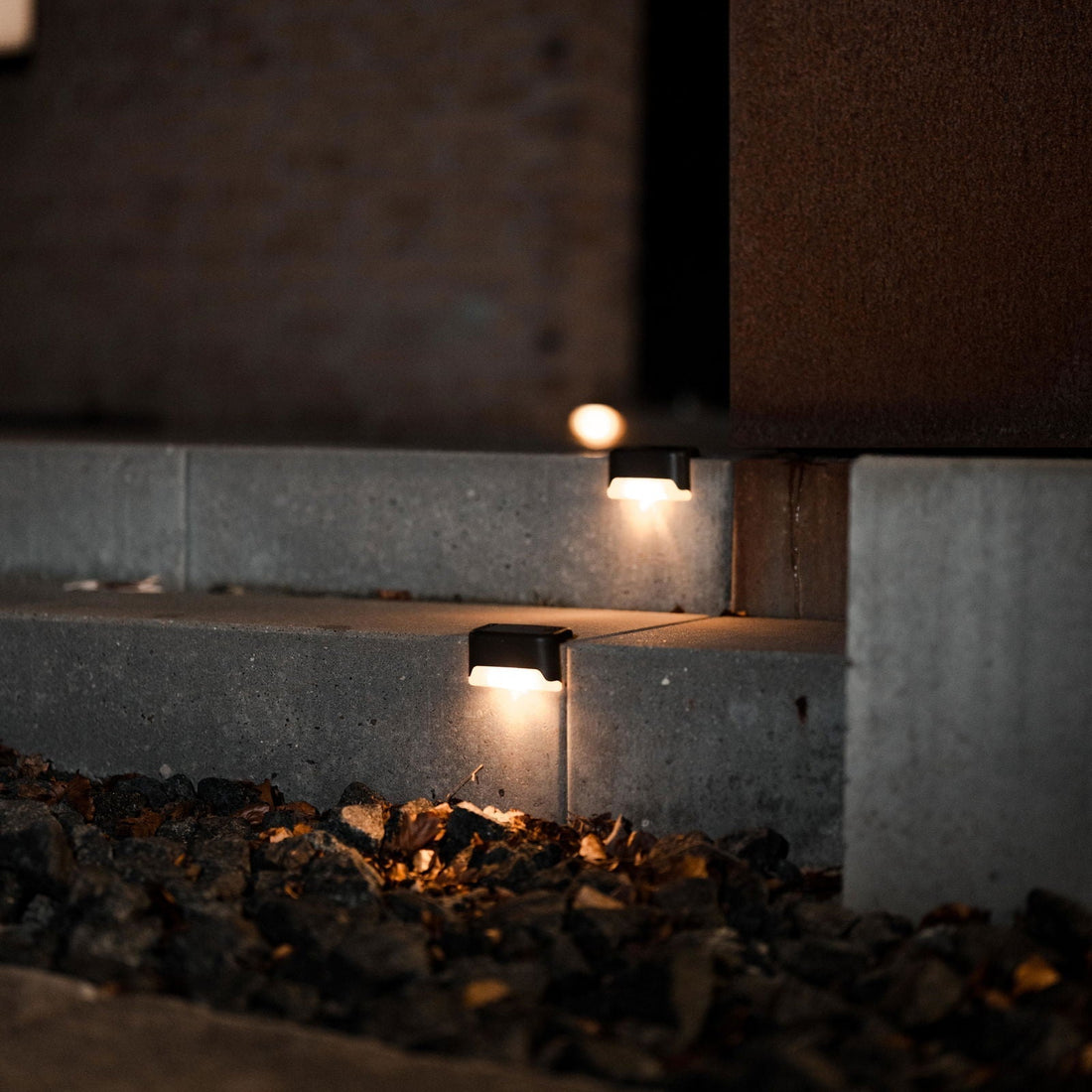 Solcelledrevet LED trappelys, 4 pakning