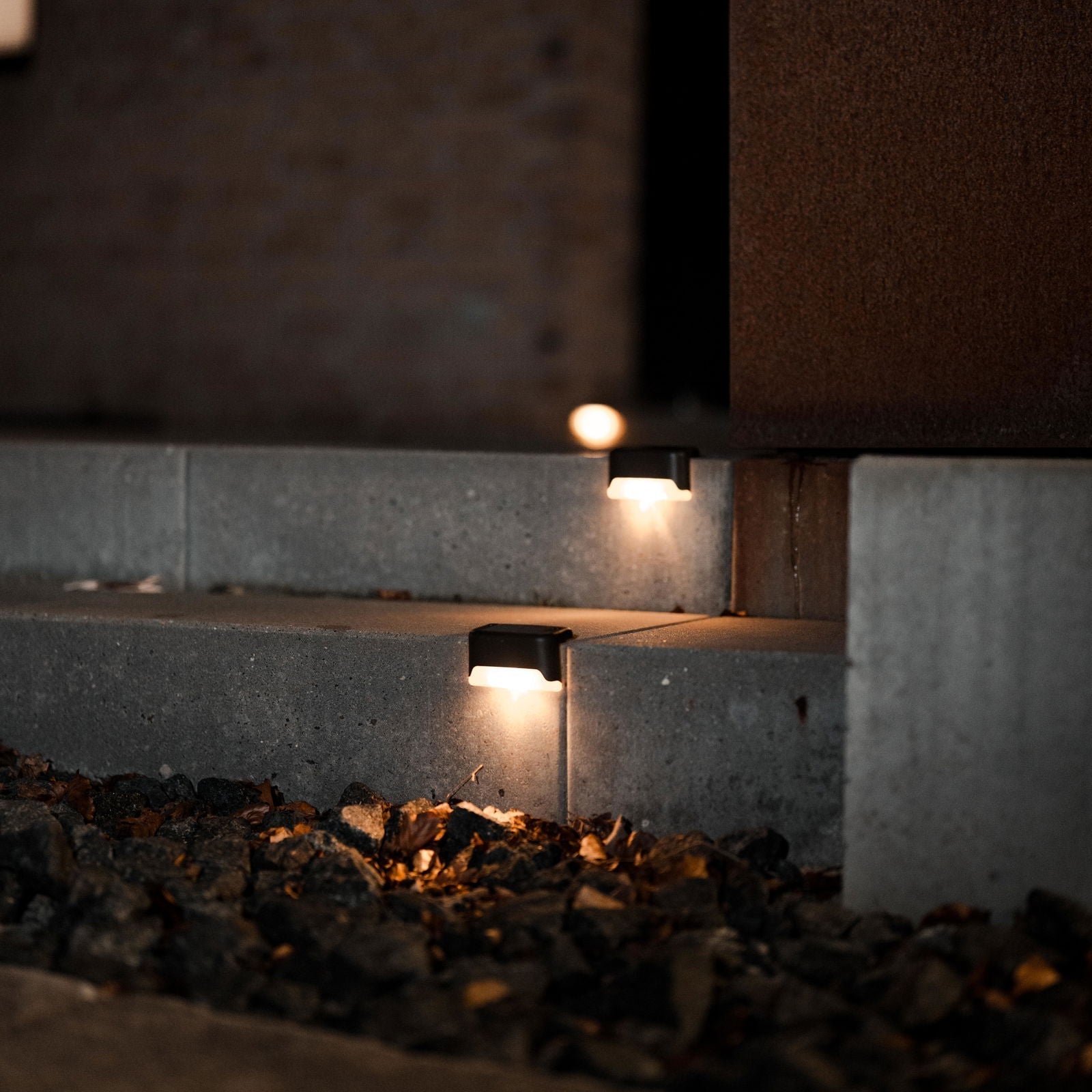 Solcelledrevet LED trappelys, 4 pakning