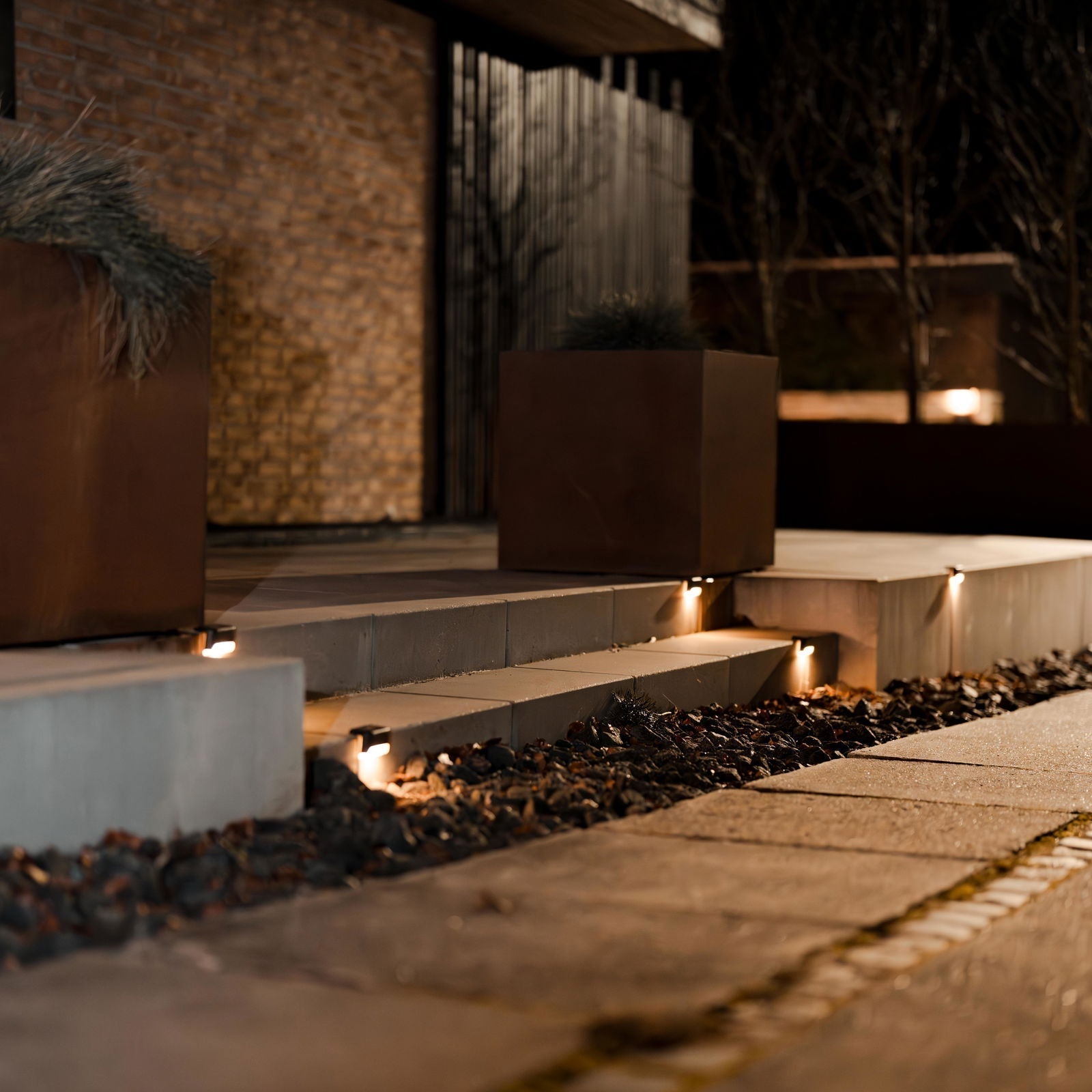 Solcelledrevet LED trappelys, 4 pakning