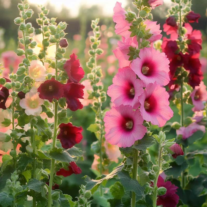 Stokkrose frø 'Hollyhock' - 25 Økologiske Frø