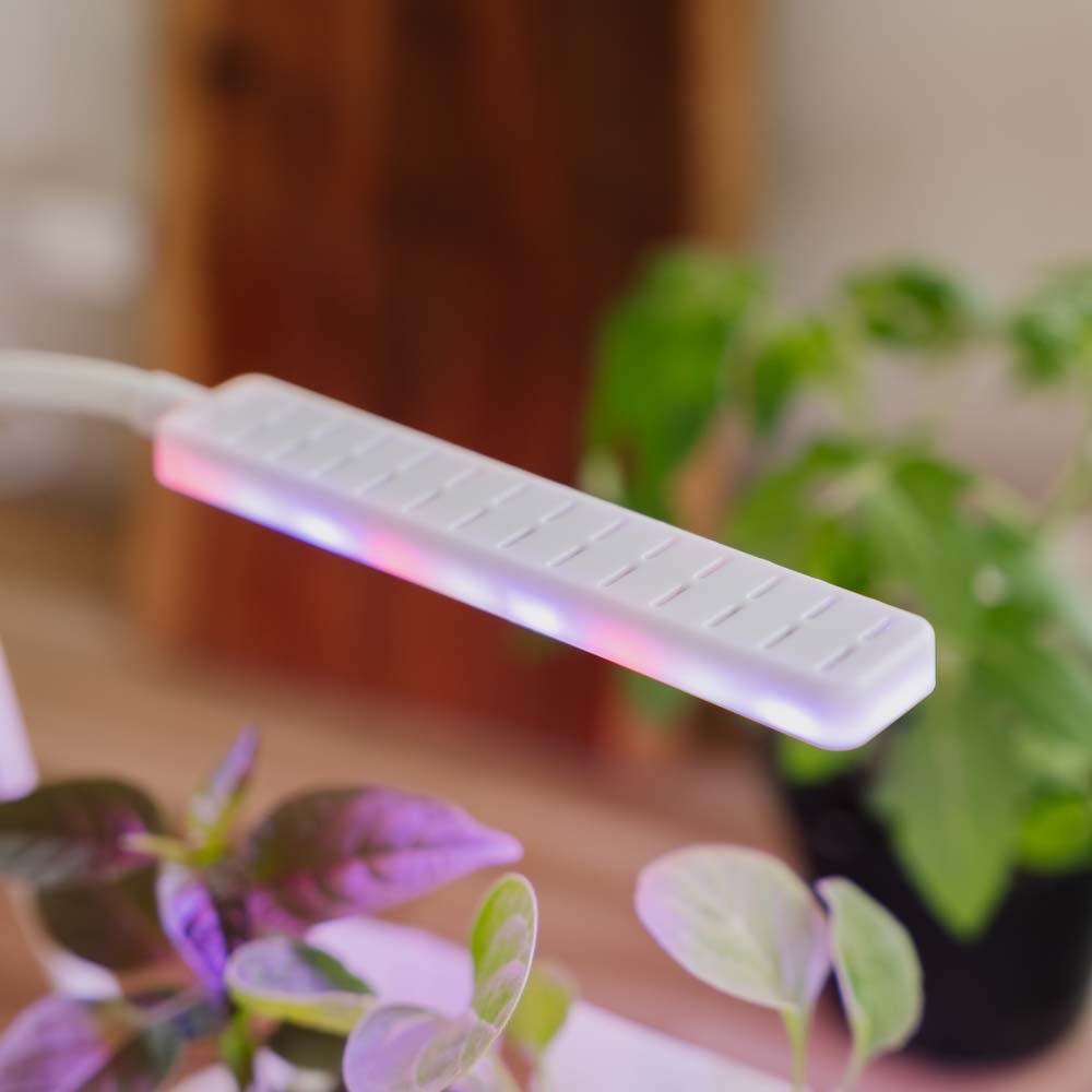 Vekstlampe med 2 potter, L: 22,5 cm B: 9 cm H: 28,5 cm